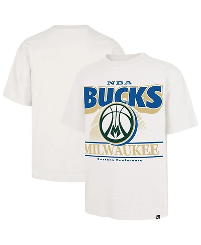'47 Brand Men's White Milwaukee Bucks City Edition Shifty Foundation T-Shirt