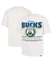 '47 Brand Men's White Milwaukee Bucks City Edition Shifty Foundation T-Shirt