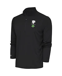 Antigua Men's Charcoal Pittsburgh Penguins Shamrock Tribute Quarter-Zip Pullover Top