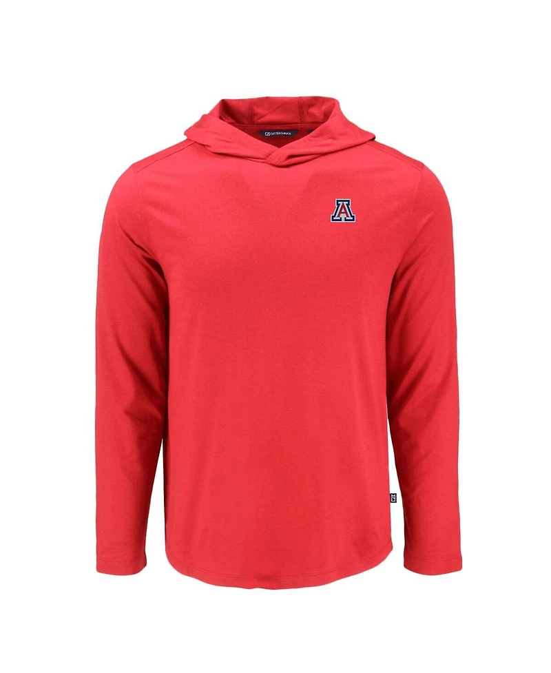 Cutter & Buck Men's Red Arizona Wildcats Coastline Epic Comfort Eco Long Sleeve Hoodie T-Shirt
