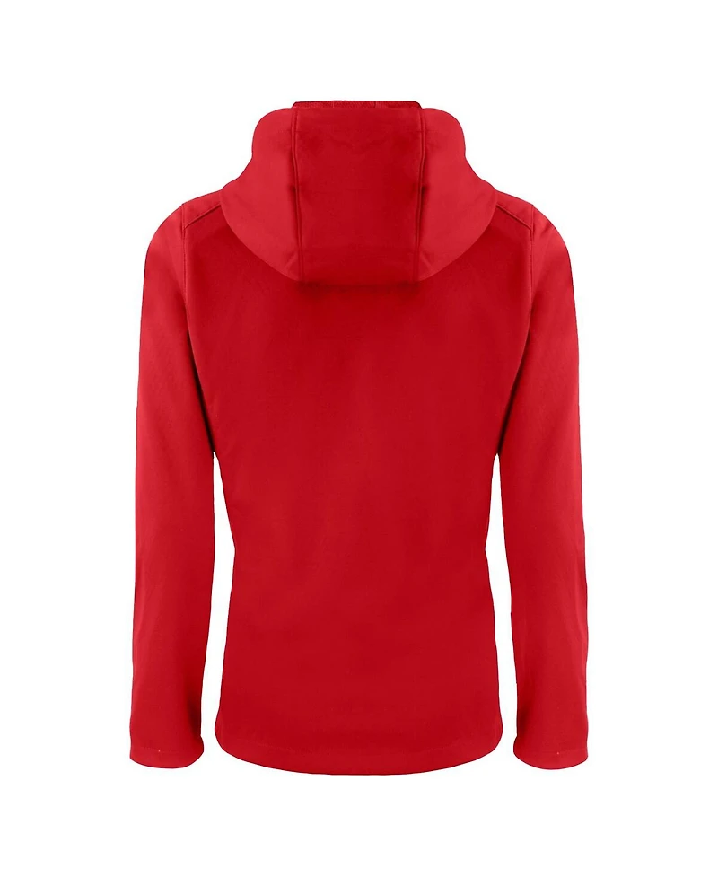 Cutter & Buck Women's Red Los Angeles Angels City Connect Evoke Eco Softshell Full-Zip Hoodie Jacket