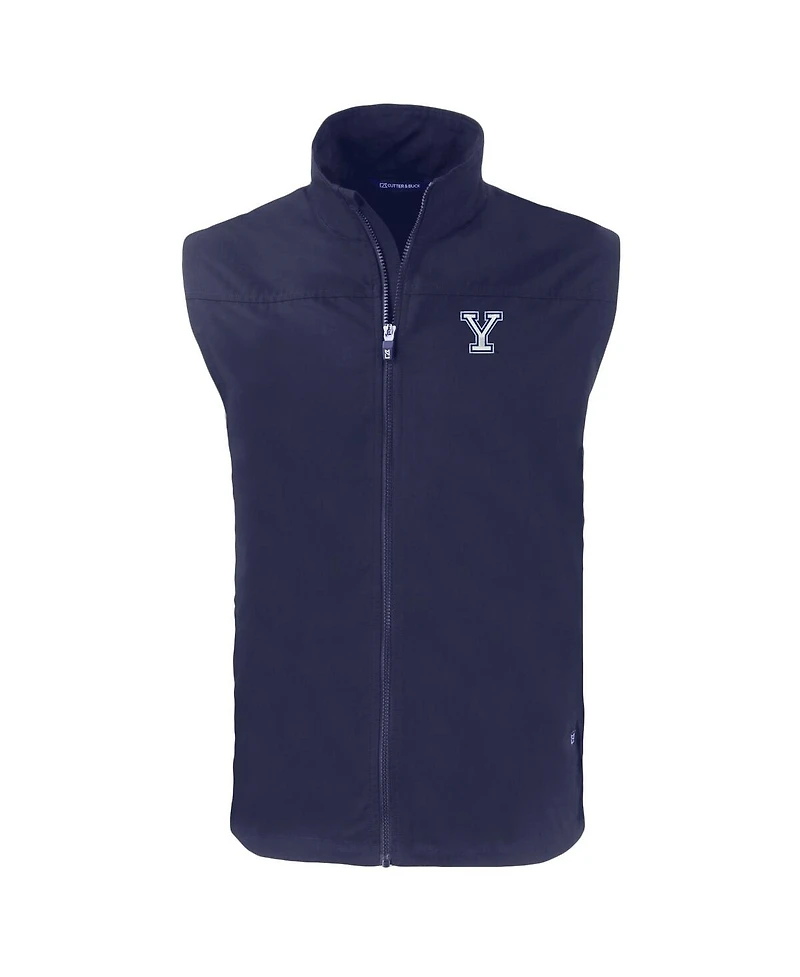 Cutter & Buck Men's Navy Yale Bulldogs Charter Eco Full-Zip Vest