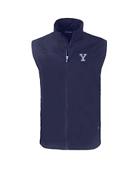 Cutter & Buck Men's Navy Yale Bulldogs Charter Eco Full-Zip Vest