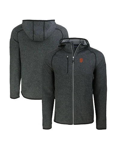 Cutter & Buck Men's Heather Charcoal San Francisco Giants Mainsail Full-Zip Hooded Jacket