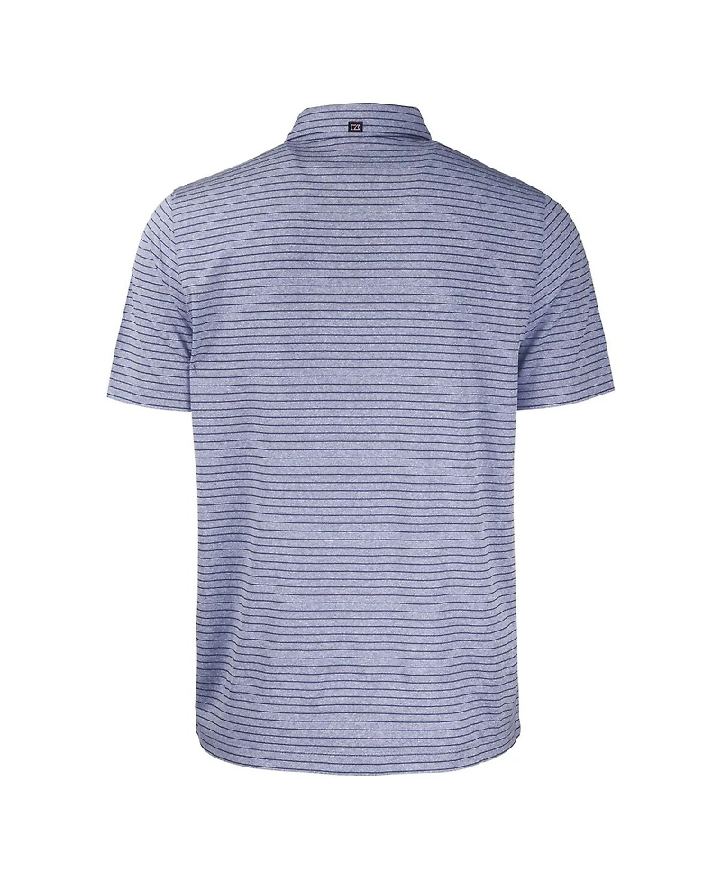 Cutter & Buck Men's Heather Navy St. Louis Cardinals Forge Eco Heathered Stripe Stretch Polo Shirt