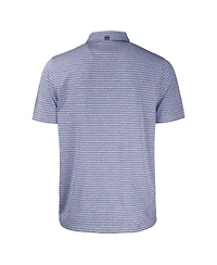 Cutter & Buck Men's Heather Navy St. Louis Cardinals Forge Eco Heathered Stripe Stretch Polo Shirt