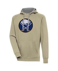 Antigua Men's Khaki Buffalo Sabres Victory Pullover Hoodie