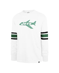 '47 Brand Men's White New York Jets Gridiron Throwback Premier Brex Long Sleeve T-Shirt