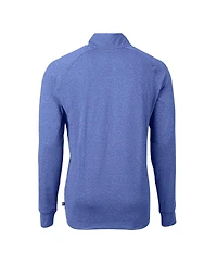 Cutter & Buck Men's Heather Royal Philadelphia Phillies Adapt Eco Knit Stretch Quarter-Zip Pullover Top