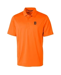 Cutter & Buck Men's Orange Detroit Tigers Prospect Textured Stretch Polo Shirt
