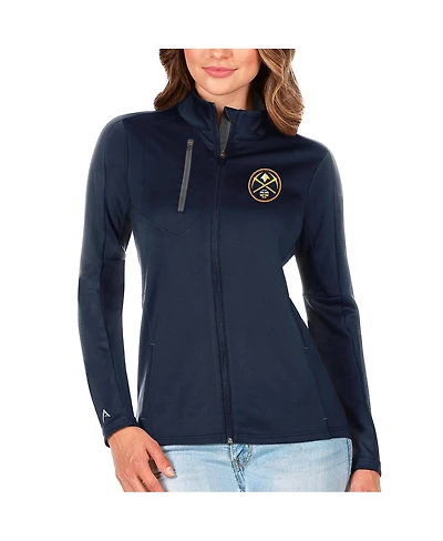 Antigua Women's Navy Denver Nuggets Generation Full-Zip Jacket
