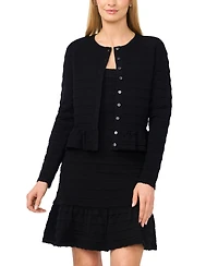 CeCe Women's Long-Sleeve Crew Neck Cardigan