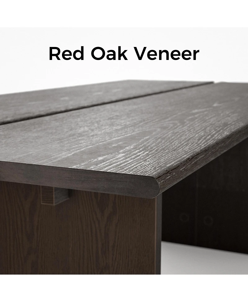 Homsee 7ft Solid Wood Dining Table - Extra Wide Farmhouse Kitchen Table with Rounded Corners and Rubber Wood Legs