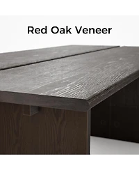 Homsee 7ft Solid Wood Dining Table - Extra Wide Farmhouse Kitchen Table with Rounded Corners and Rubber Wood Legs