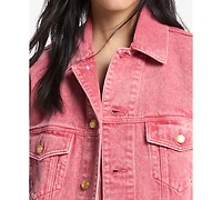 Michael Kors Women's Oversized Collared Denim Jacket