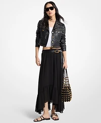 Michael Kors Women's High-Low Mid-Rise Skirt