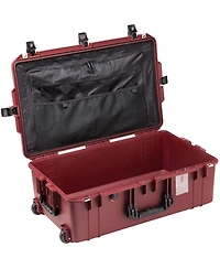Pelican 1595TRVL Wheeled Waterproof Air Travel Case with Lid Organizer and Packing Cubes, Oxblood
