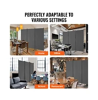 Sugift 3-Panel Fabric Folding Privacy Screen with Steel Frame, 72.4 in Tall Portable Room Partition