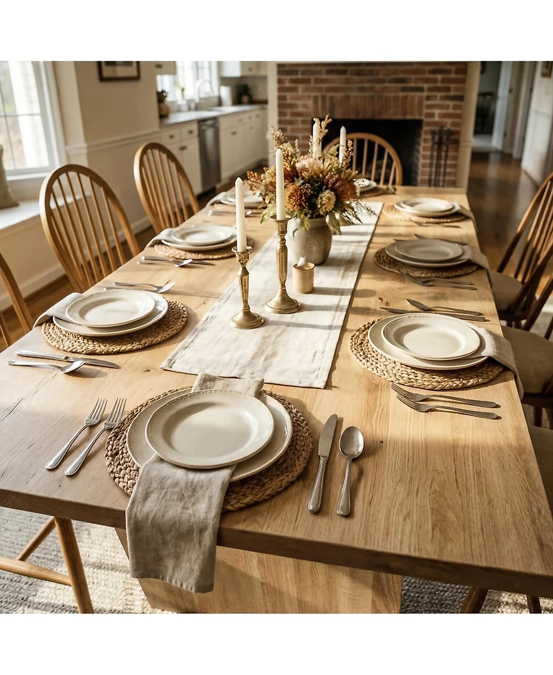 Homsee 82" Modern Wood Dining Table - Extra Wide 40 Inch Rectangular Table with V-Shaped Legs