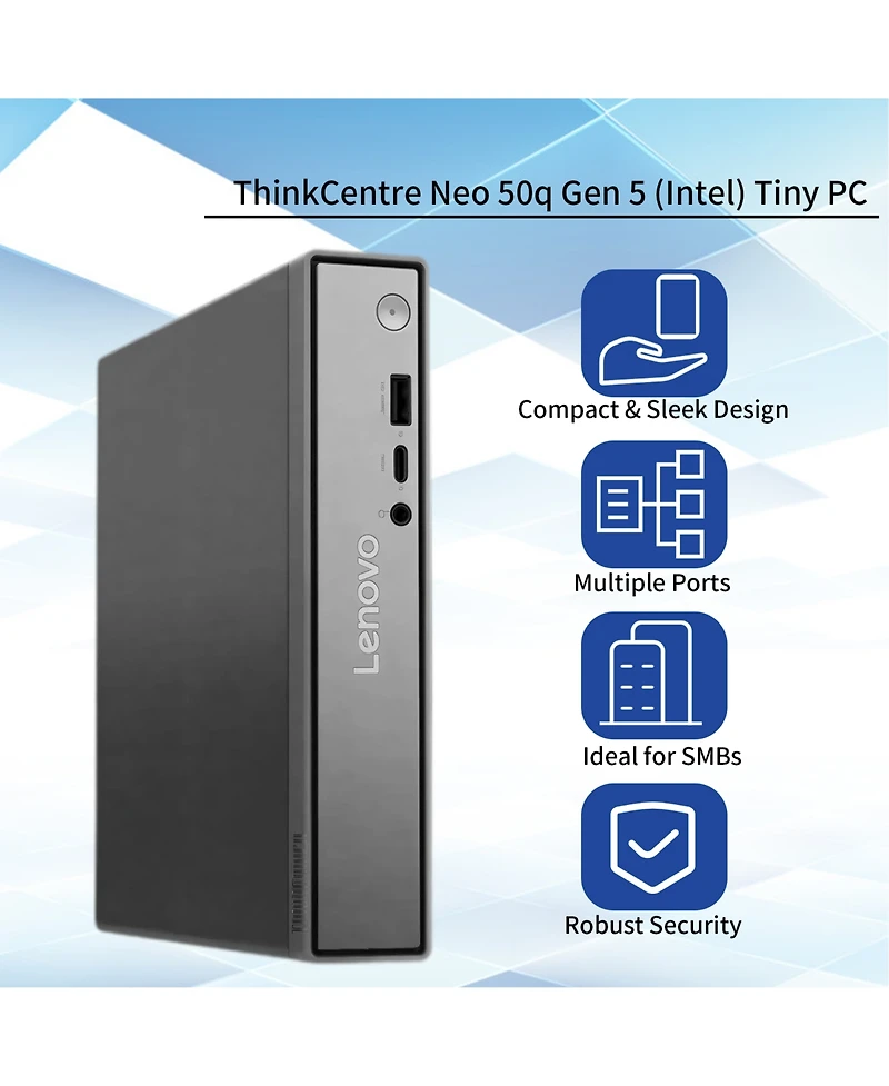 Lenovo ThinkCentre neo 50q Mff Desktop Pc with Intel Core i3, 16GB Ram, 1TB Ssd, Windows 11 Pro