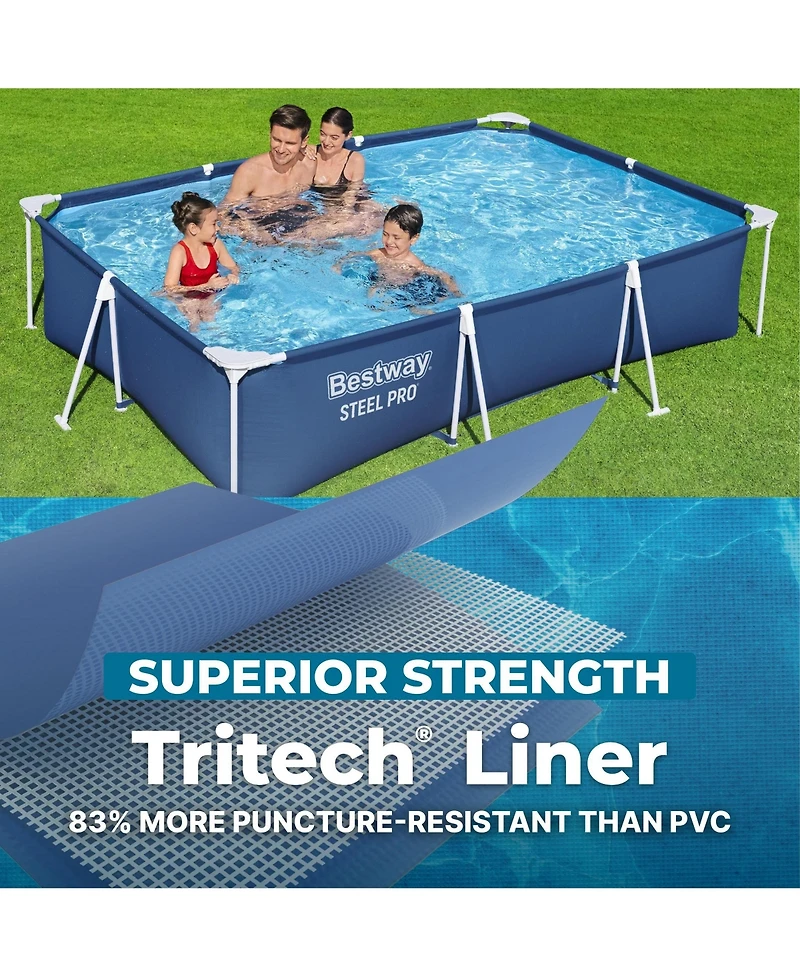 Bestway Steel Pro 9.8' x 6.6' x 26" Metal Frame Above Ground Pool w/ Filter Pump
