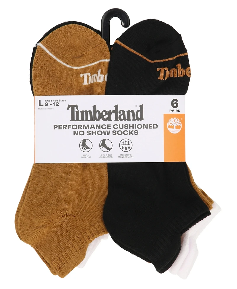 Timberland Men's 6-Pack Millboro No Show Socks