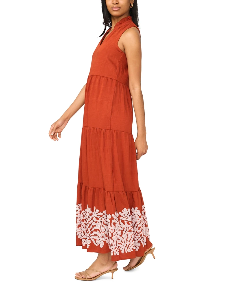 Msk Women's V-Neck Sleeveless Dress