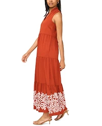 Msk Women's V-Neck Sleeveless Dress