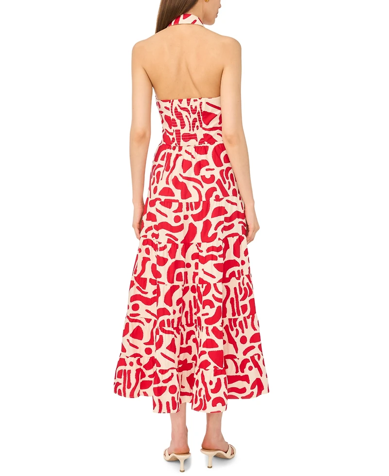 Msk Women's Button-Front Sleeveless Dress