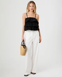 French Connection Women's Aimee Ruffle Detail Cotton Top