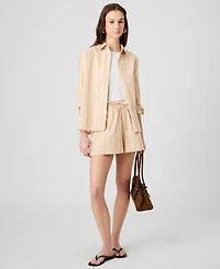 French Connection Women's Stripe Pull-On Shorts