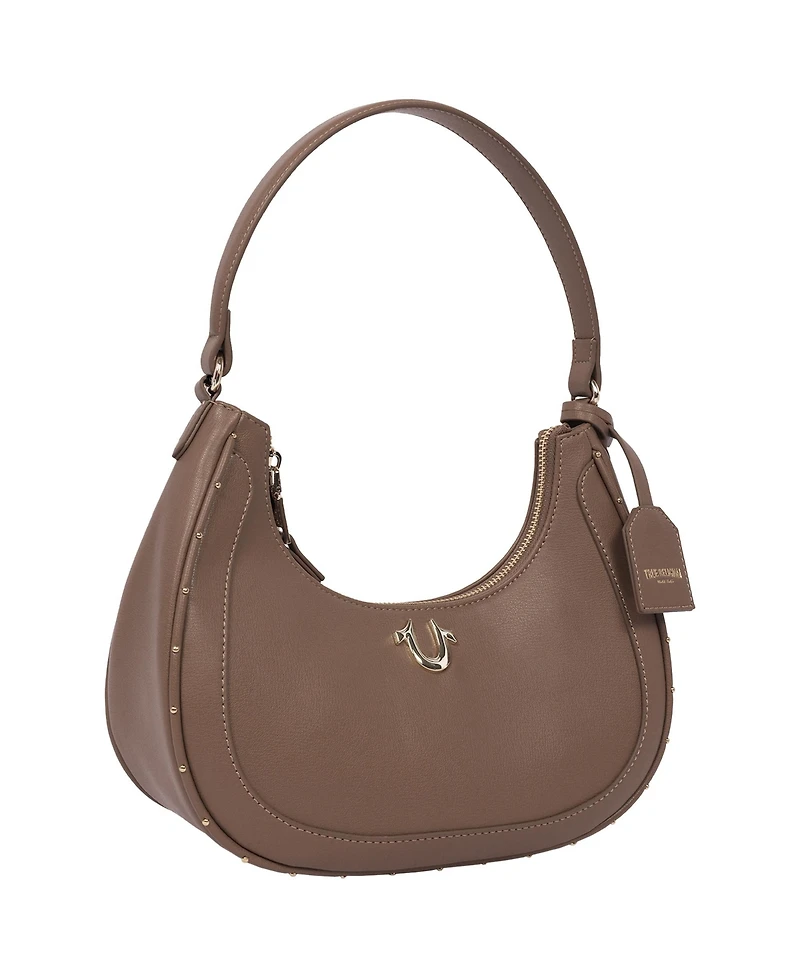 True Religion Zip Top Crescent Hobo Bag