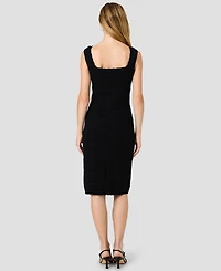 French Connection Women's Nellis Square Crochet Knit Midi Dress