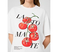 French Connection Women's La Tomate Printed Oversized Cotton T-Shirt