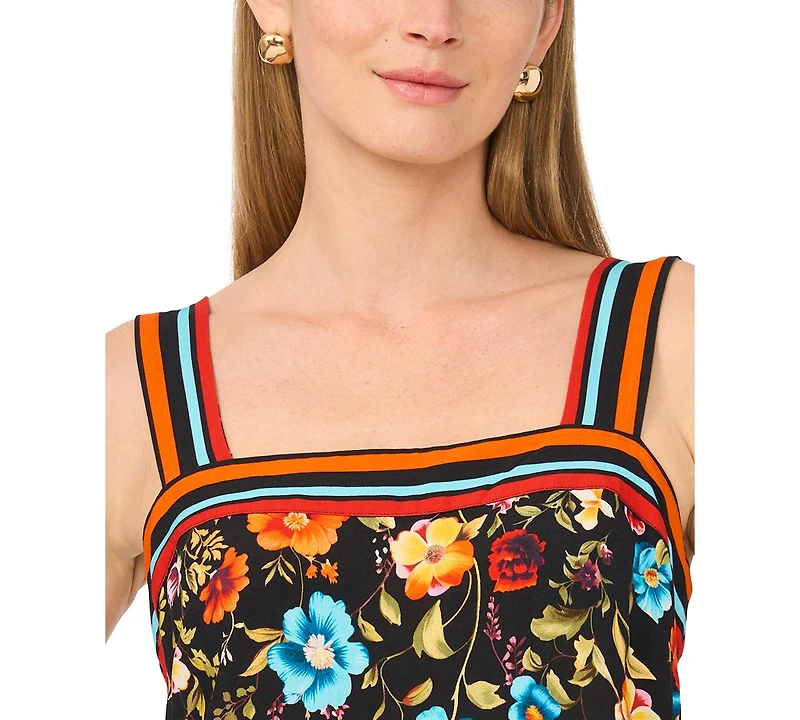Vince Camuto Women's Square Neck Printed Dress