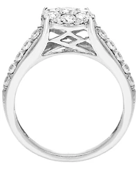 Macy's Diamond Cluster Ring (1 ct. t.w.) in 10k White Gold