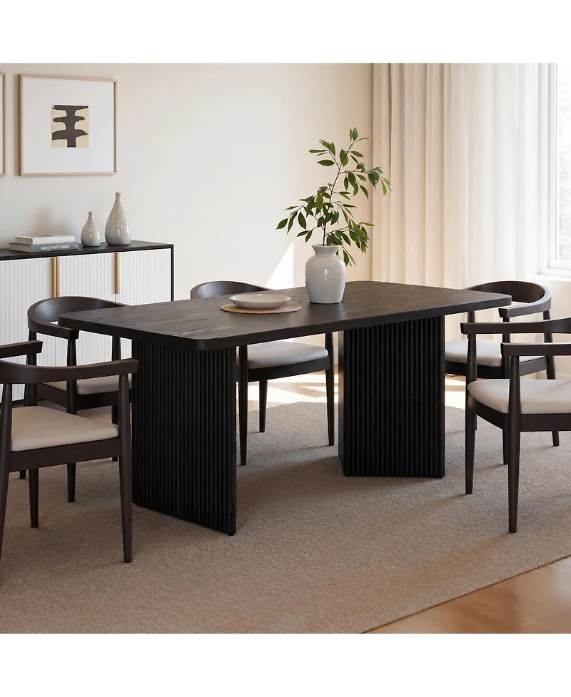 Tribesigns Rectangle Dining Table for 4-6 People, 63" Large Kitchen Table, Modern Dinner Table