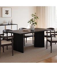 Tribesigns Rectangle Dining Table for 4-6 People, 63" Large Kitchen Table, Modern Dinner Table