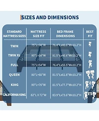 Homfan Wood Platform Bed Frame with Underbed Storage and Wood Slats