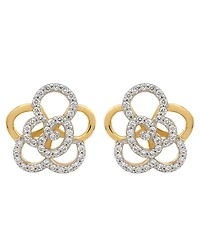Wrapped in Love Diamond Rose Stud Earrings (1/4 ct. t.w.) in 10k Yellow Gold