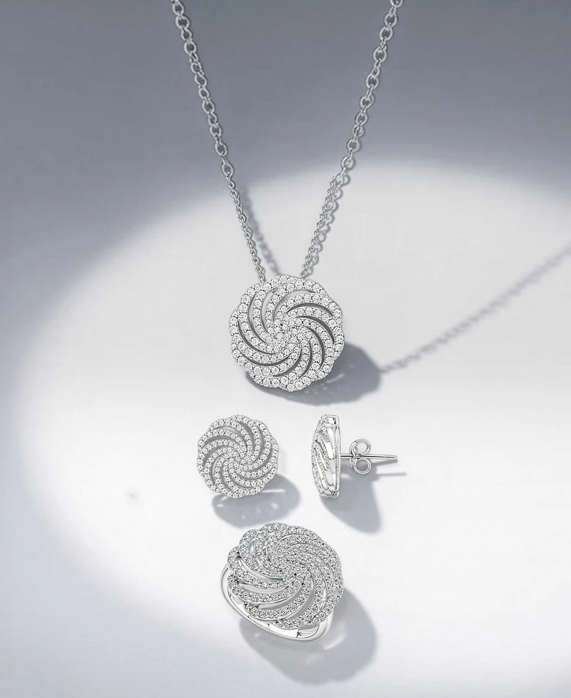 Wrapped in Love Diamond Swirl Stud Earrings (1 ct. t.w.) in 14k White Gold