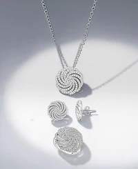Wrapped in Love Diamond Swirl Stud Earrings (1 ct. t.w.) in 14k White Gold
