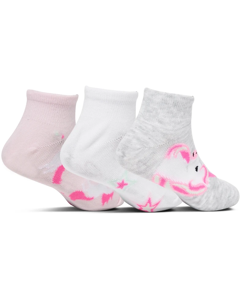 Sof Sole Big Kids 3-Pack Enchanted Dreams Quarter Socks from Finish Line