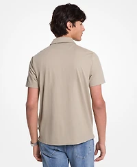 Michael Kors Men's Sleek Regular-Fit 1/4-Zip Pique Polo Shirt