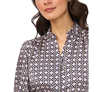 CeCe Women's Open Collar Ruffle Detail Wrap Dress