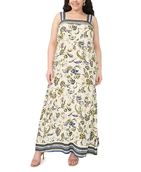 Vince Camuto Plus Thick Strap Printed Maxi Dress