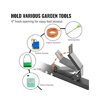 Sugift 3 Place Trimmer Rack Locking Holder for Landscape Trailer