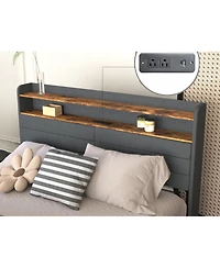 Lucky One Full Bed Frame with 4 Storage Drawers