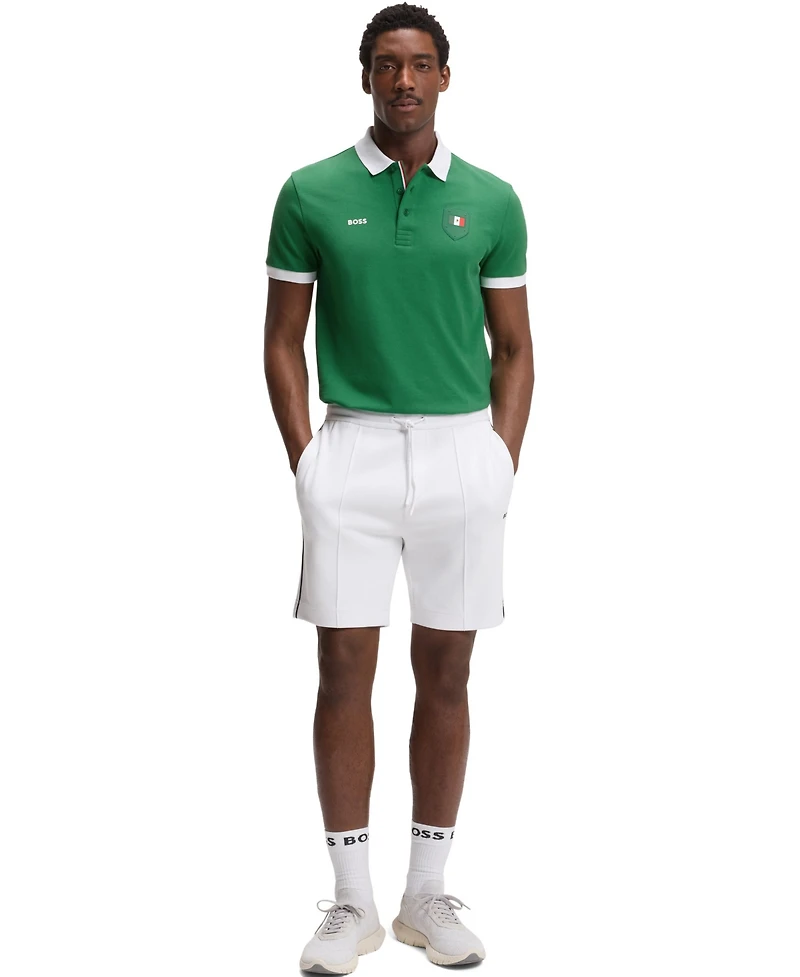 Boss by Hugo Men's Paddy Mexico Flag Trim Polo Shirt