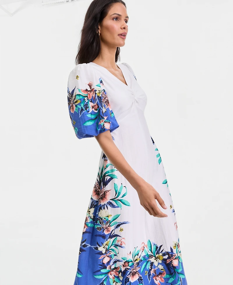 I.n.c. International Concepts Women's Short Sleeve Printed Maxi Dress, Macy's Exclusive